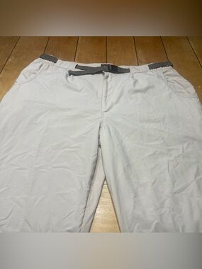 Railriders Men’s Adventure Khaki Pant Color Light Tan Size XL Long Belt Hiking